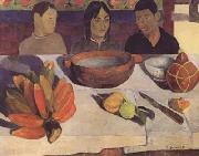 Paul Gauguin The Meal(The Bananas) (mk06) oil painting reproduction